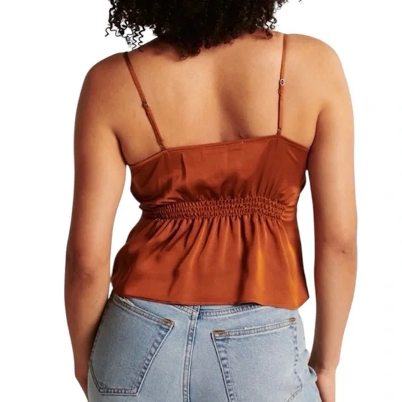 Abercrombie Satin Tie-Front Camisole - Picture 2 of 5